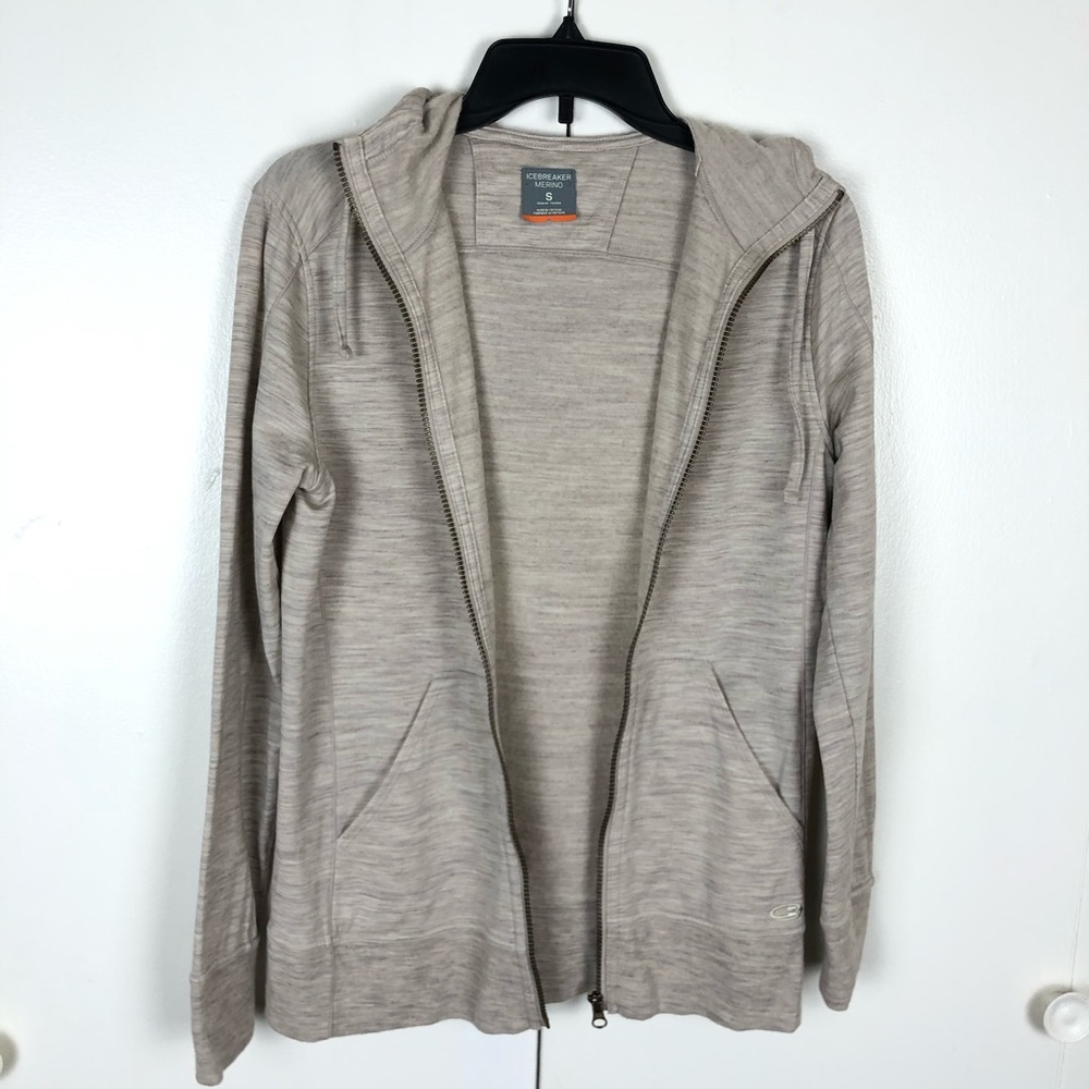 ICEBREAKER MERINO WOOL DIA FLEECE HOODIE SWEATER S - Picture 4 of 9
